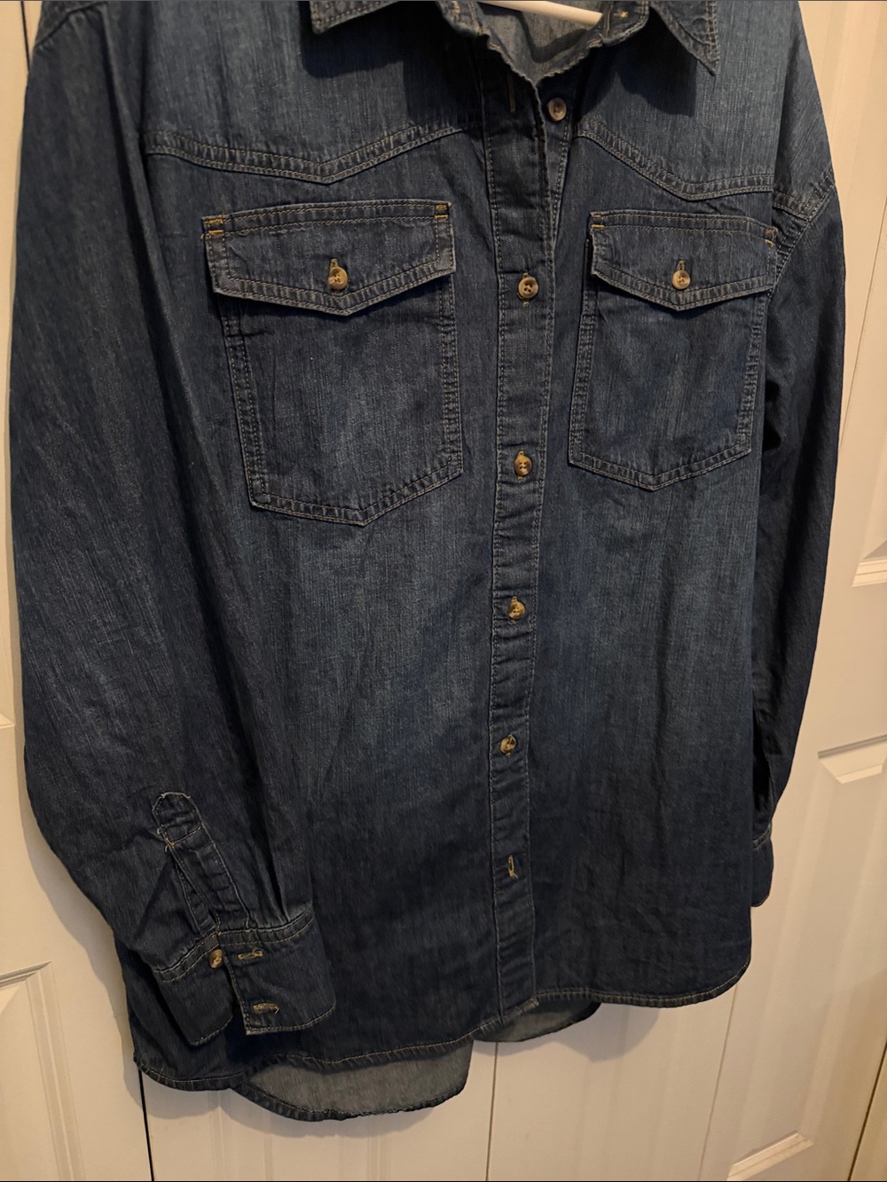 Sofía Jeans Lightweight Oversized Denim Button-Up Shirt - Picture 3 of 4